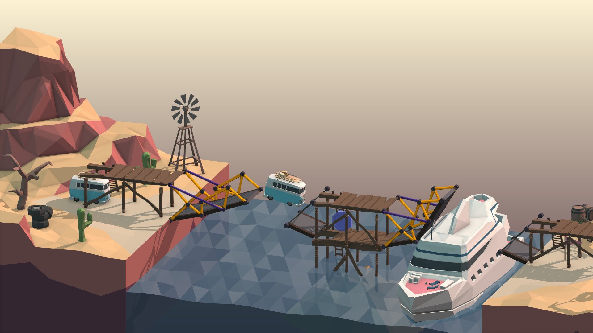 Screenshot for the game Poly Bridge
