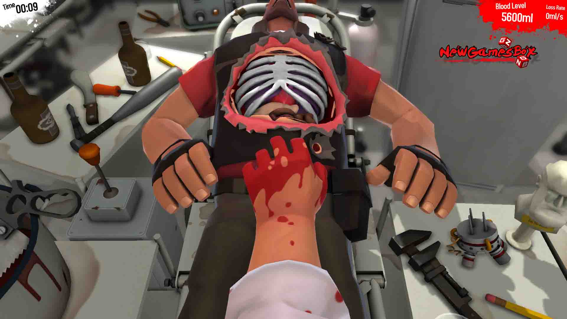 Screenshot for the game Surgeon Simulator 2013: Anniversary Edition (2013) PC | RePack by R.G. The mechanics