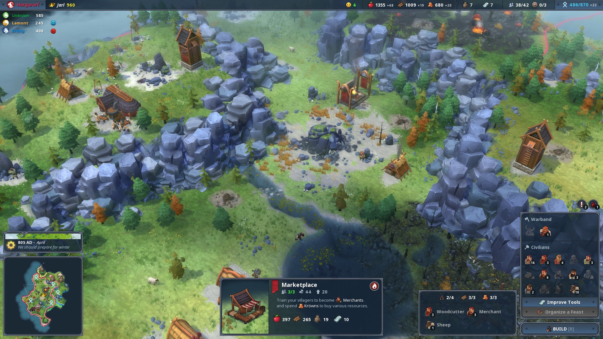 Screenshot for the game Northgard V.2.8.3.25932 [GOG]