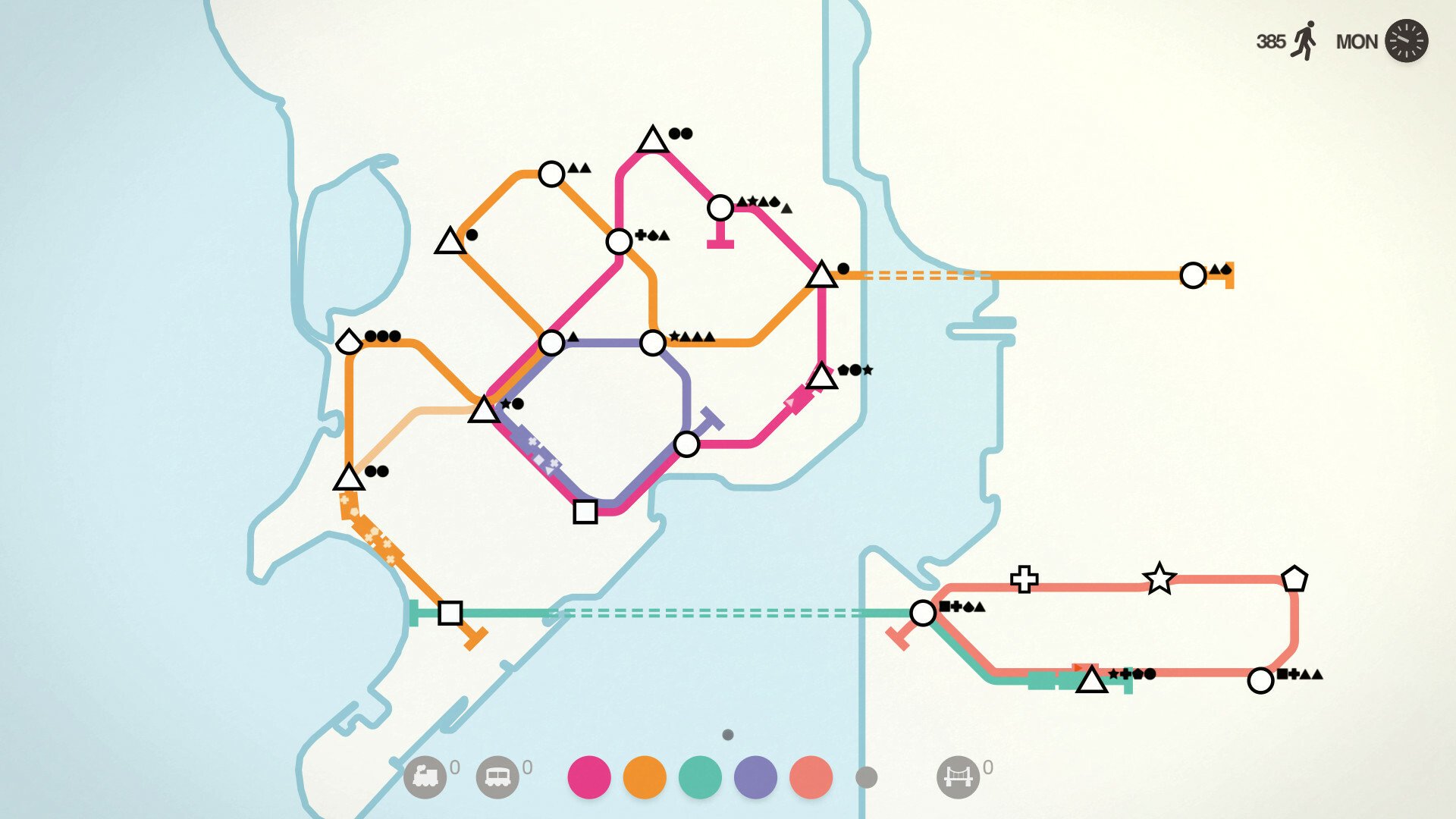Screenshot for the game Mini Metro