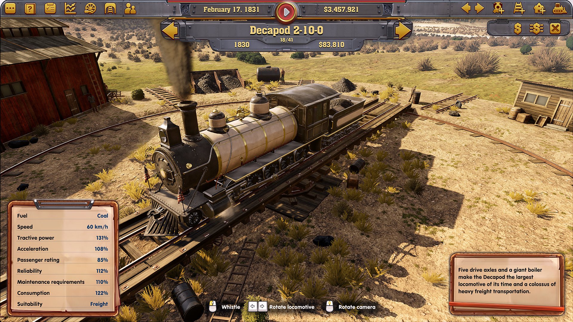 Screenshot for the game Railway Empire Complete Collection v.1.14.0.27219 [GOG] (2018) download torrent License
