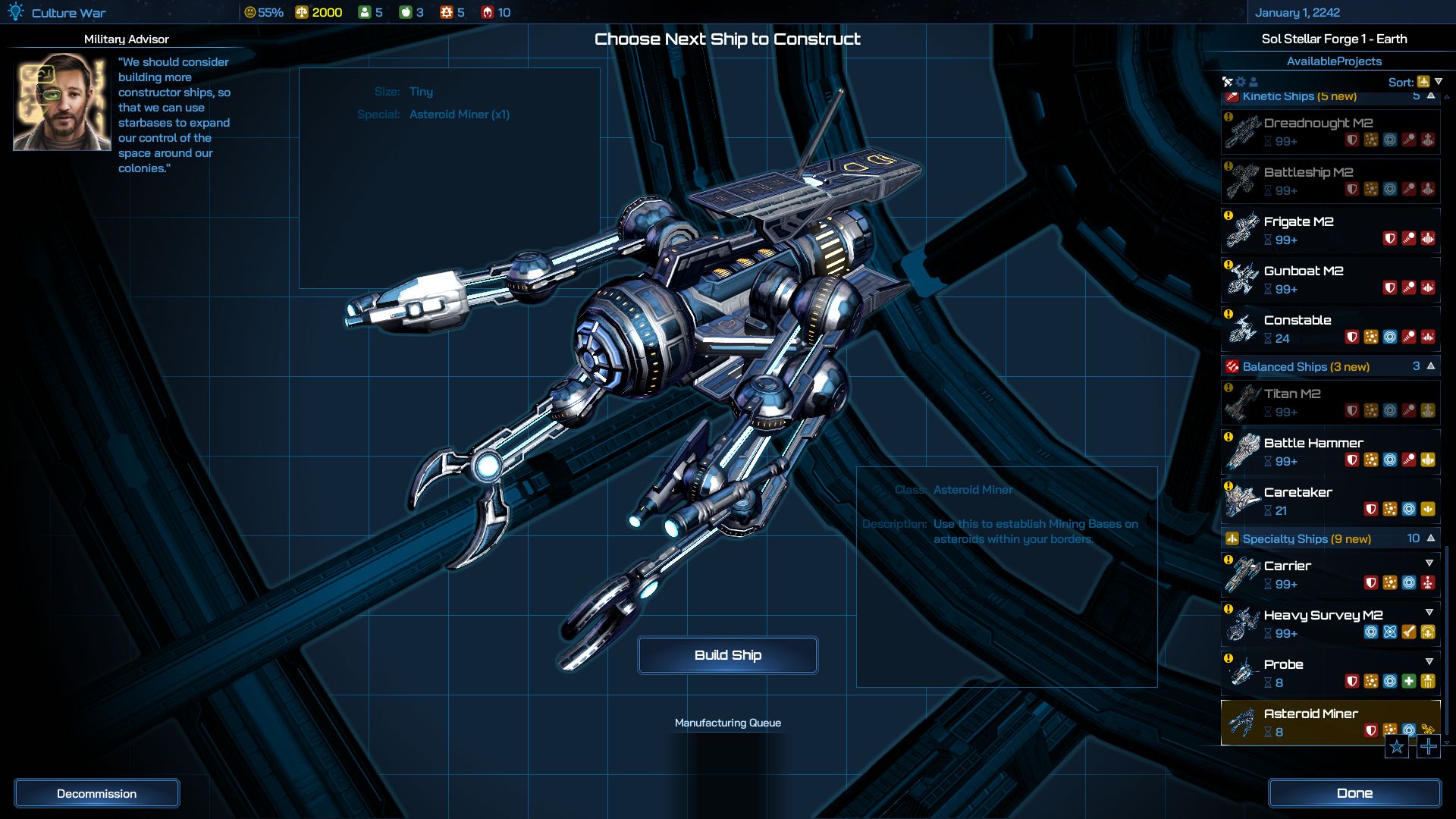 Screenshot for the game Galactic Civilizations IV